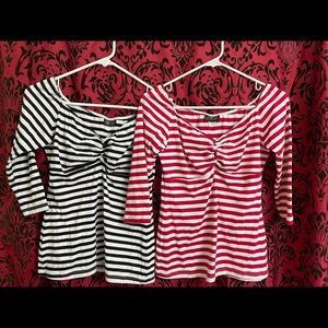 *SOLD* 2 Pinup girl clothing Kayla / Jailbird tops